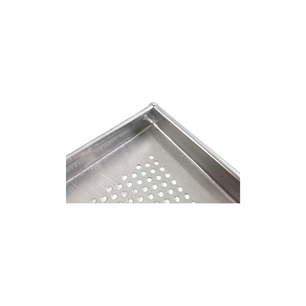 Aluminium bakplaat 40/60 - geperforeerd (3 randen)