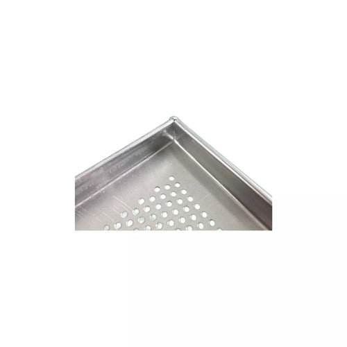 Aluminium bakplaat 40/60 - geperforeerd (3 randen)