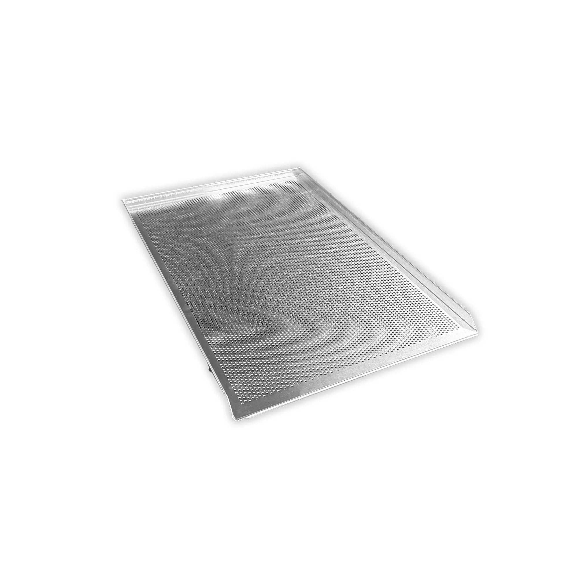 Aluminium bakplaat 40/60 - geperforeerd (3 randen)